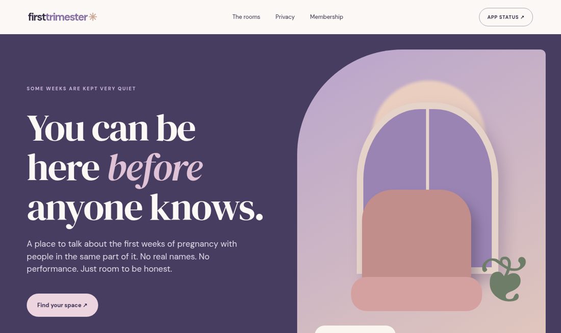 FirstTrimester website, captured 6 October 2026